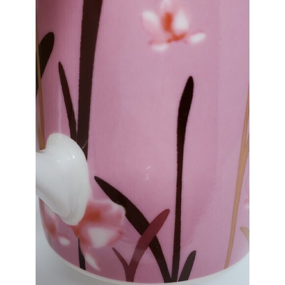 STARBUCKS SET OF TWO COFFEE MUGS 2004 MEADOW SERIES PINK AND GREEN HIS & HERS - Picture 11 of 11